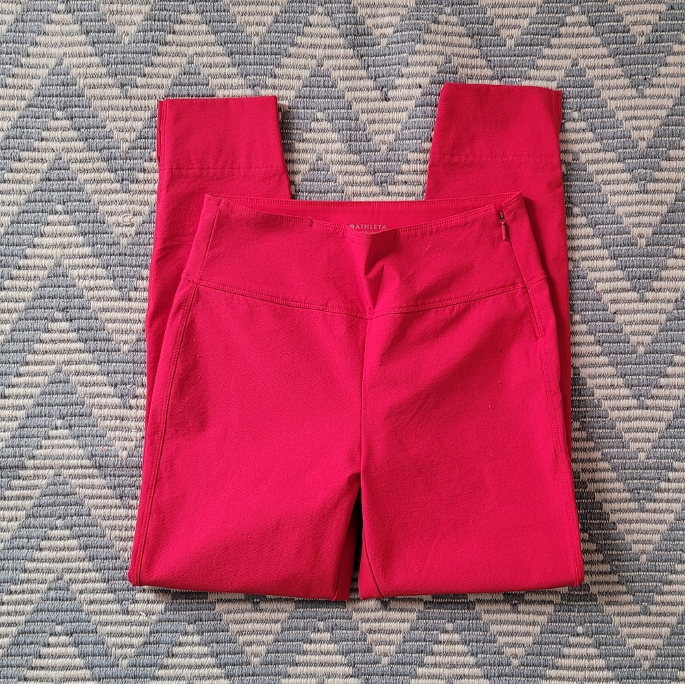 Athleta pink wander slim ankle pants